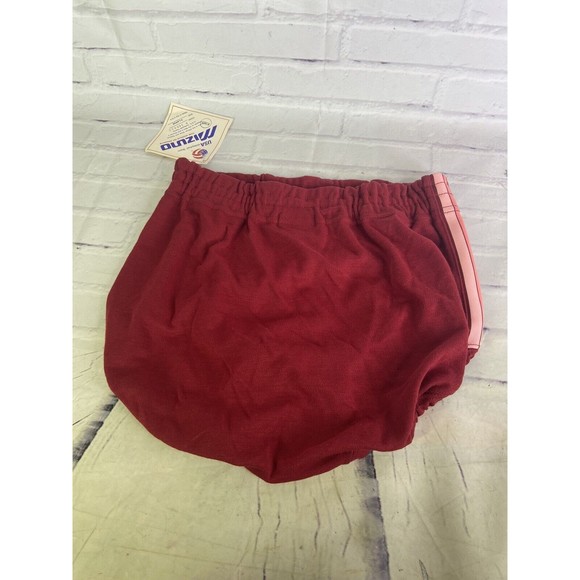 VTG Mizuno Volleyball Shorts Briefs DEADSTOCK Dark Red Womens XL Made In USA - Picture 3 of 8